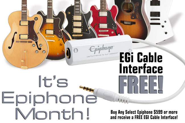 Buy any select Epiphone “Pack” and receive a FREE Belt Pack