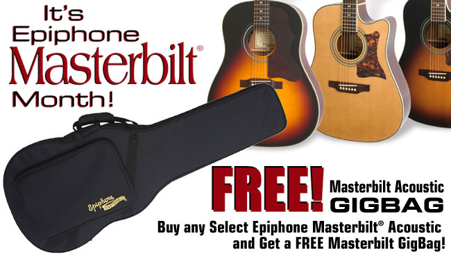Buy any select Epiphone “Pack” and receive a FREE Belt Pack